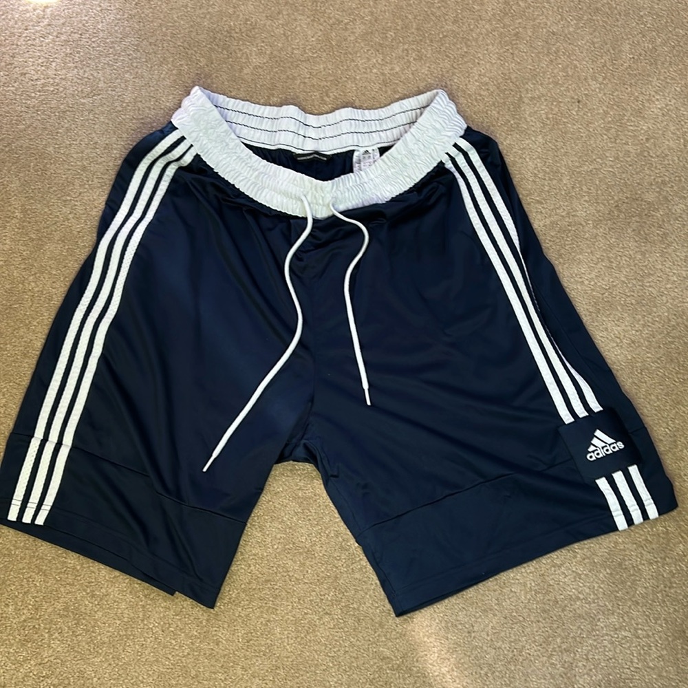 Adidas Mens 3G Basketball Club shorts Navy Blue White Size 2XLT